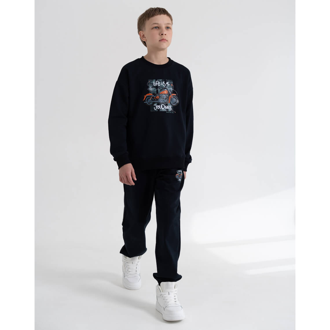 Костюм для хлопчика темно-синій двонитка