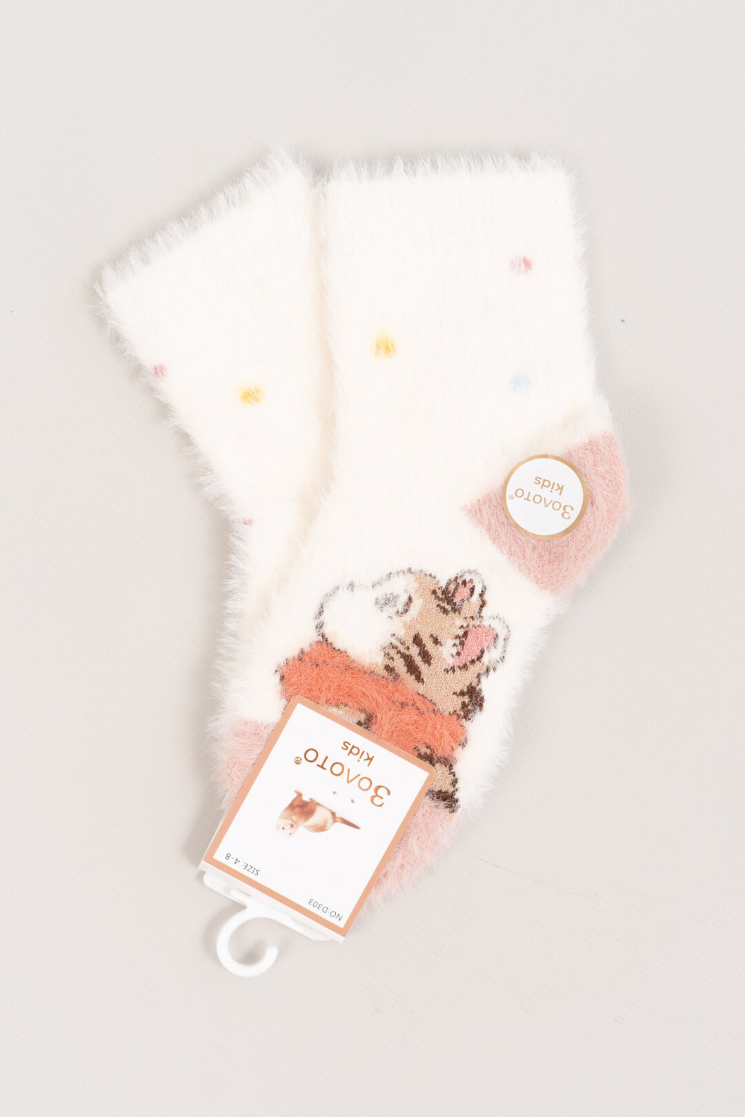 Шкарпетки пухнасті для дівчаток білий ангора
