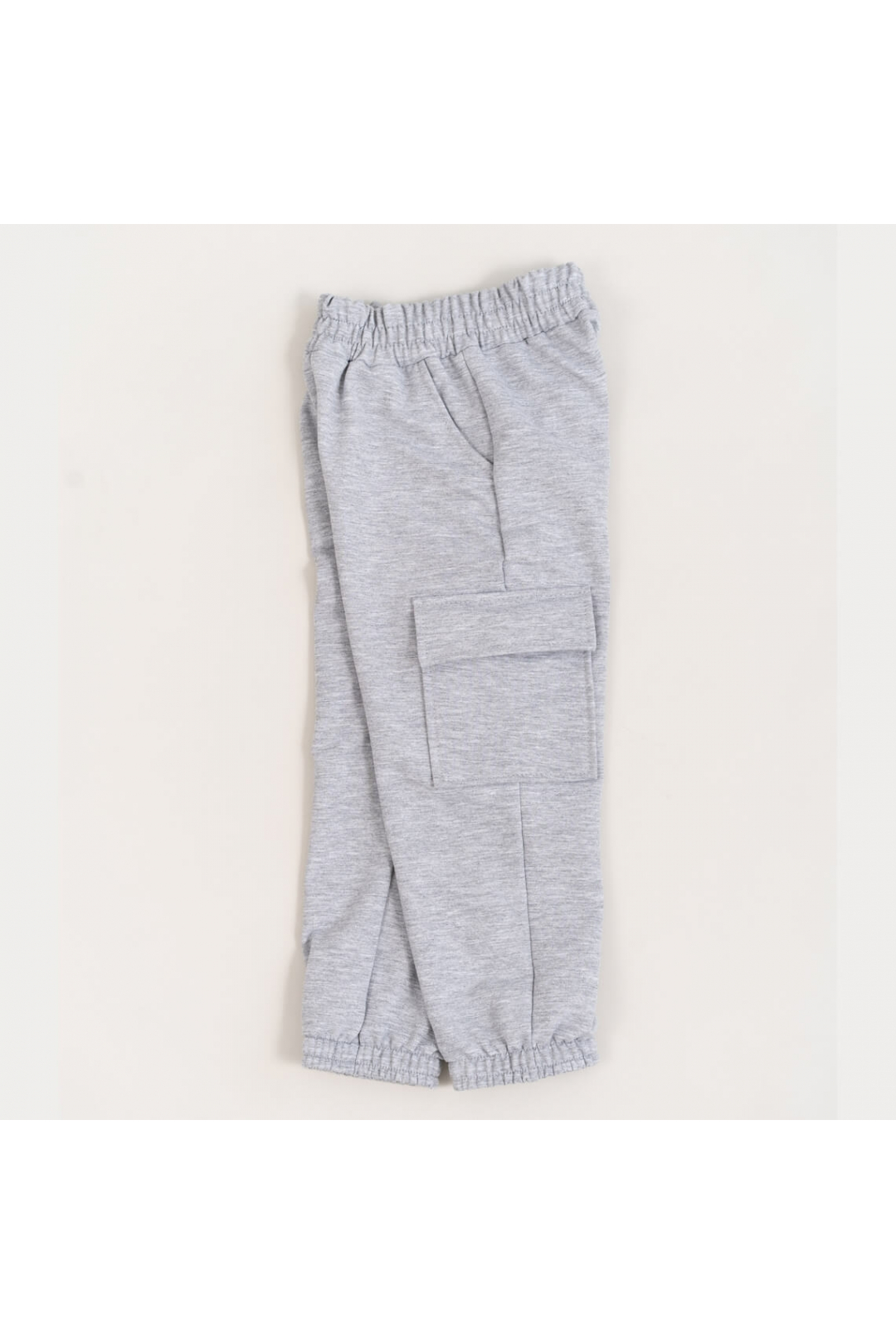 Спортивні джогери карго для хлопчика сірий двонитка