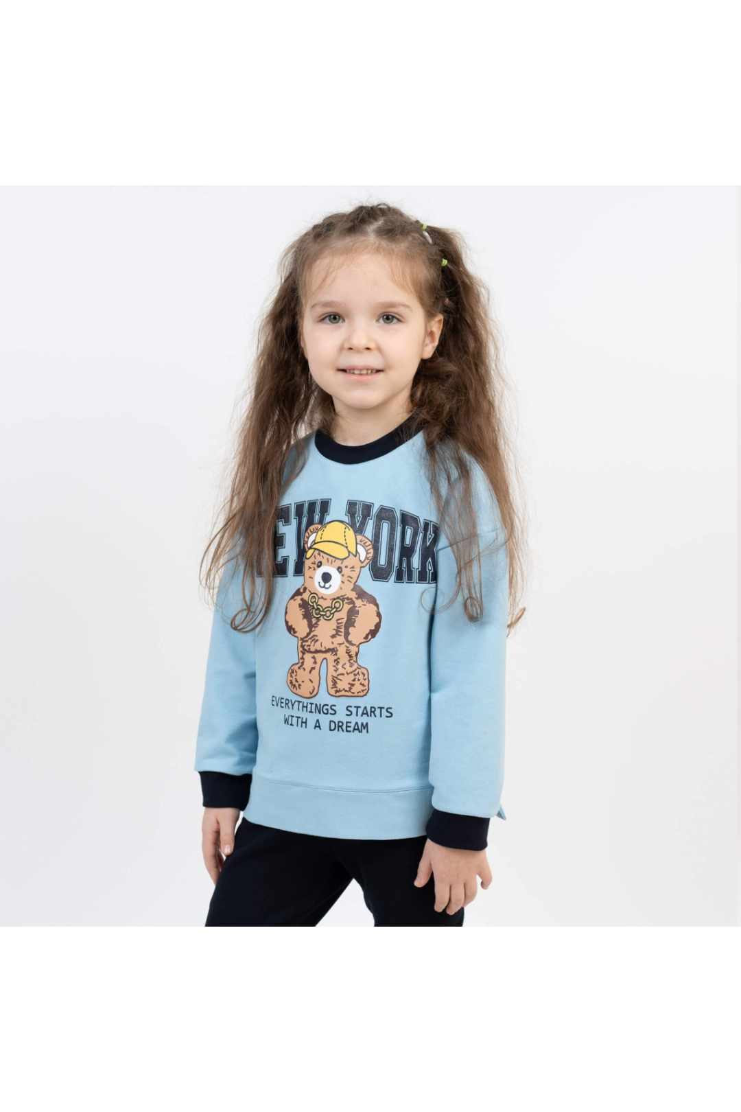 Костюм для дівчинки блакитний двонитка