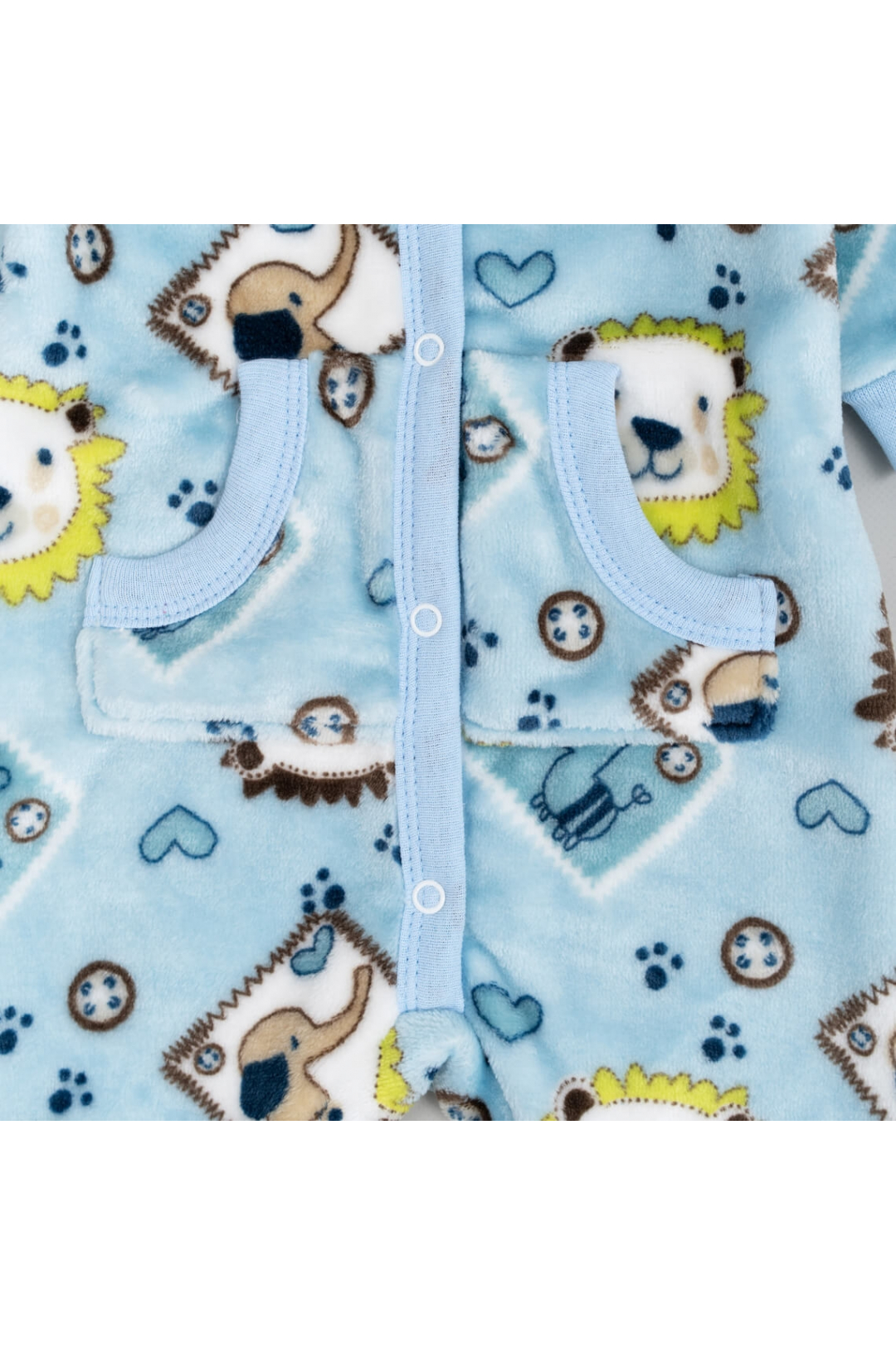Комбінезон для малят Леви блакитний велсофт