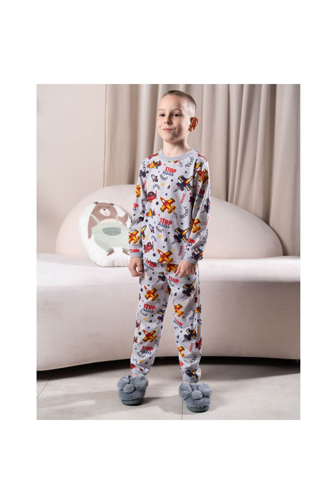 Піжама для хлопчика Літаки кулір пеньє