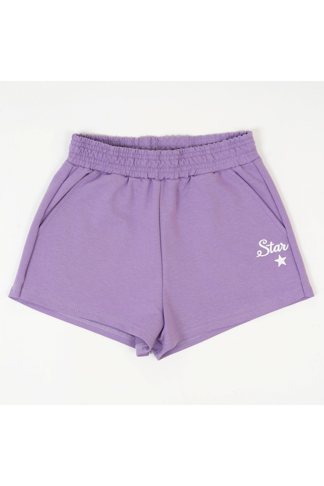 Шорти для дівчинки бузковий двонитка