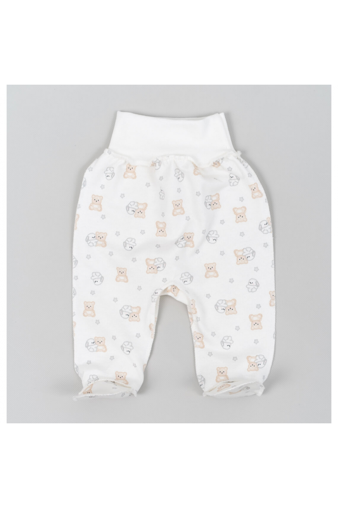 Повзунки  для малят молочний Зайки начіс (футер)