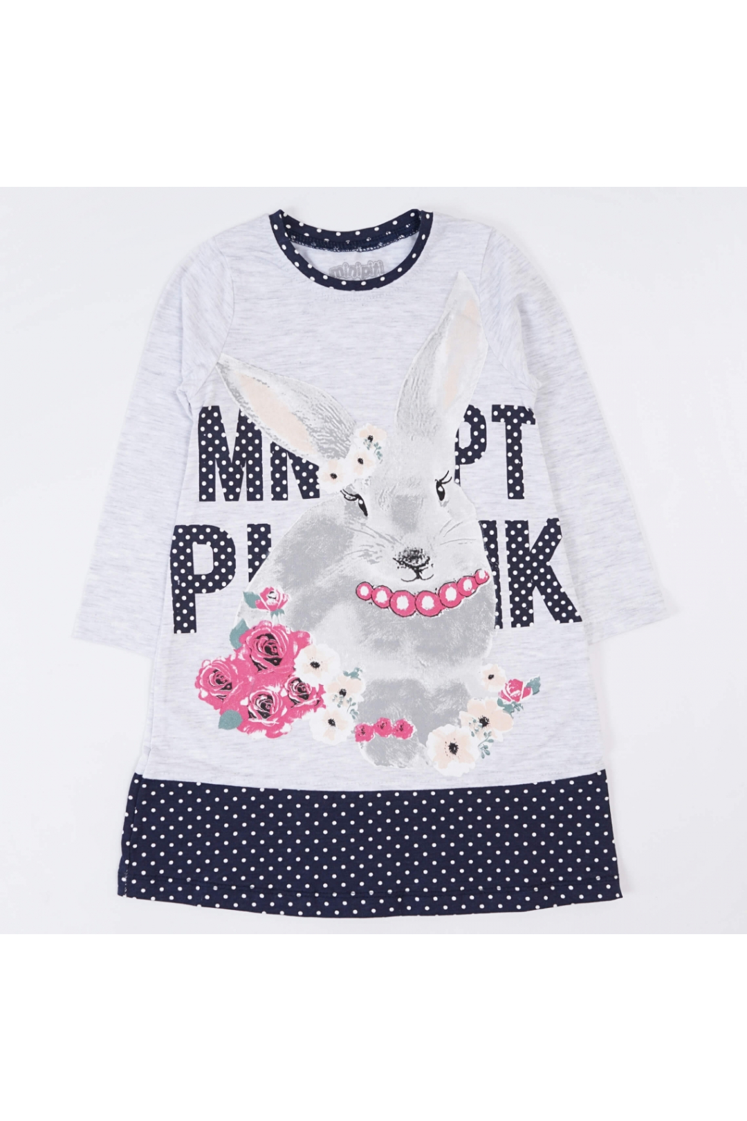 Сукня для дівчинки Кролик сірий фулікра