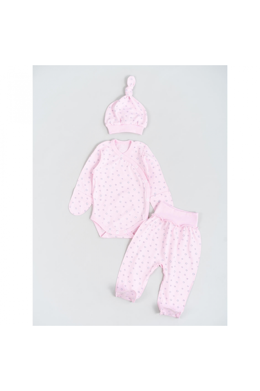 Комплект для новонароджених рожевий кулір