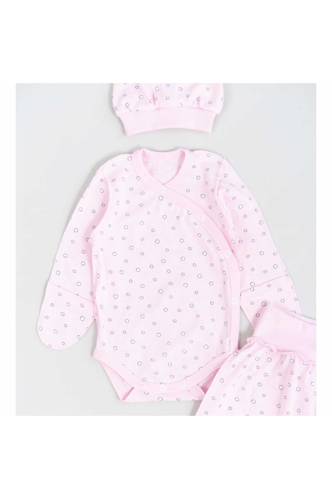 Комплект для новонароджених рожевий кулір