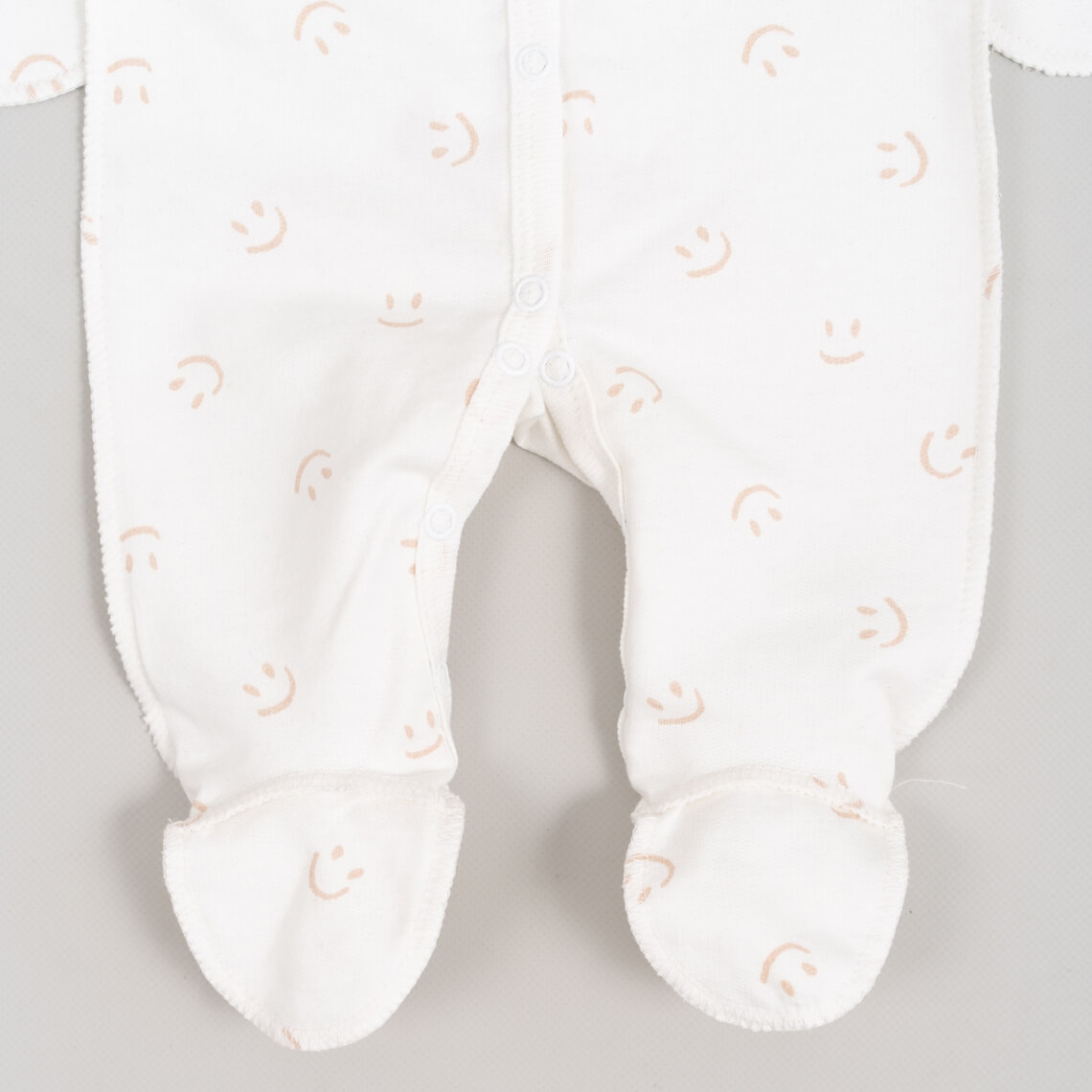 Сліп для новонароджених молочний смайлик начіс (футер)