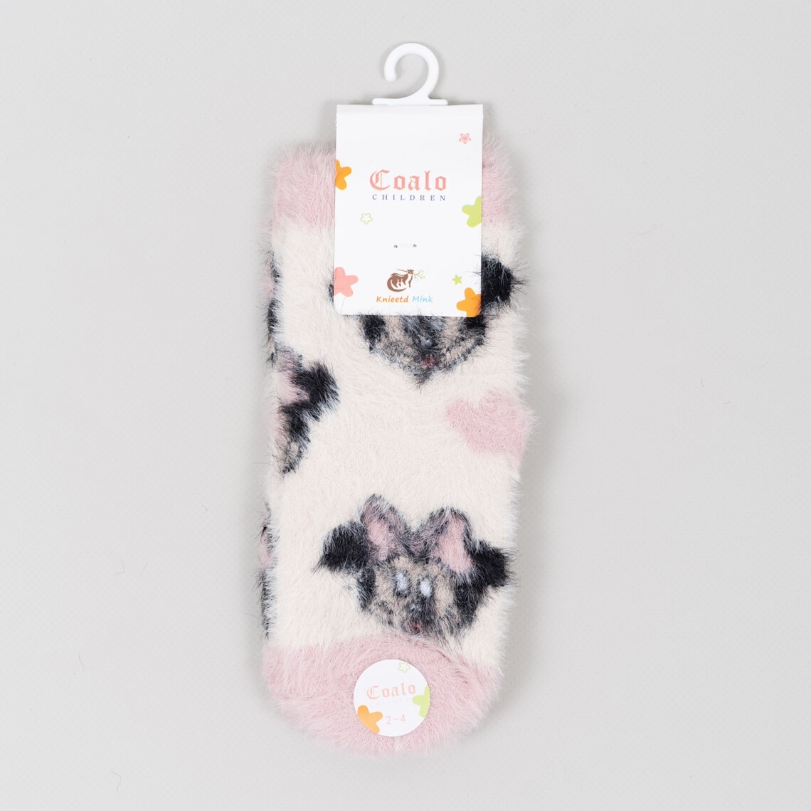 Шкарпетки для дівчинки бежевий-рожевий в‘язка