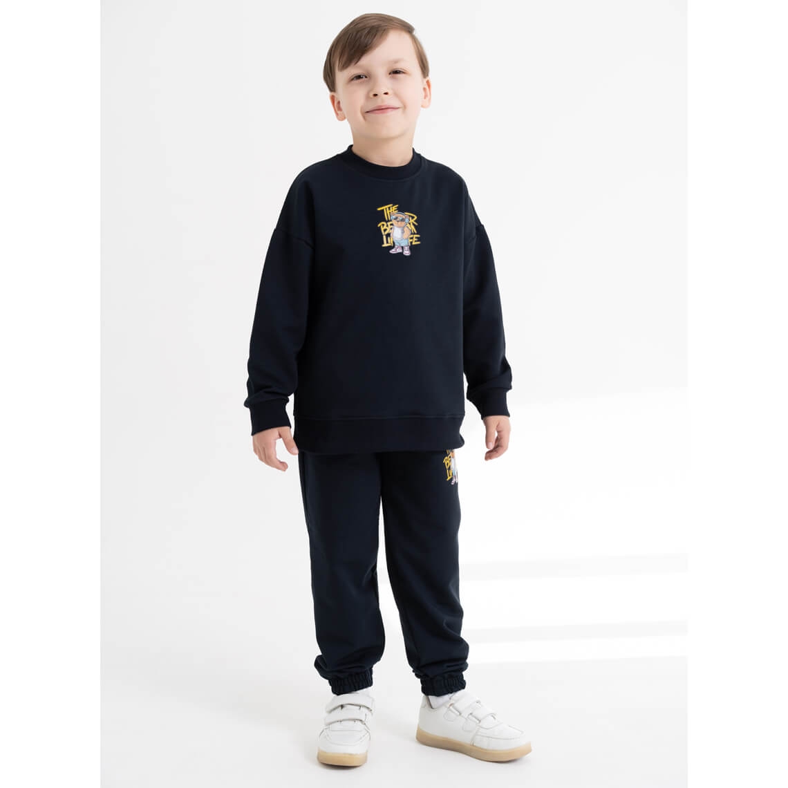 Костюм для хлопчика темно-синій двонитка