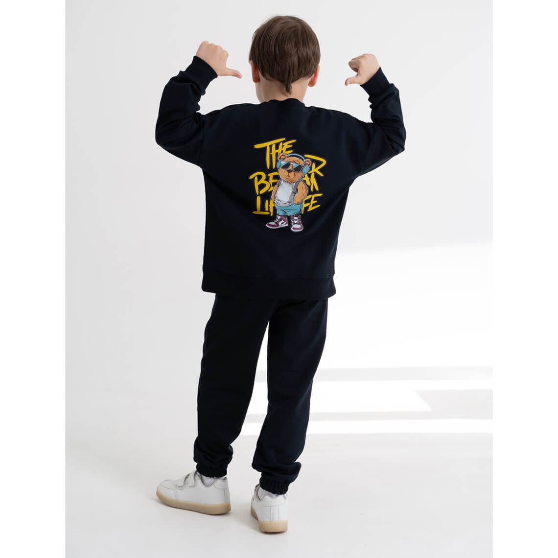 Костюм для хлопчика темно-синій двонитка