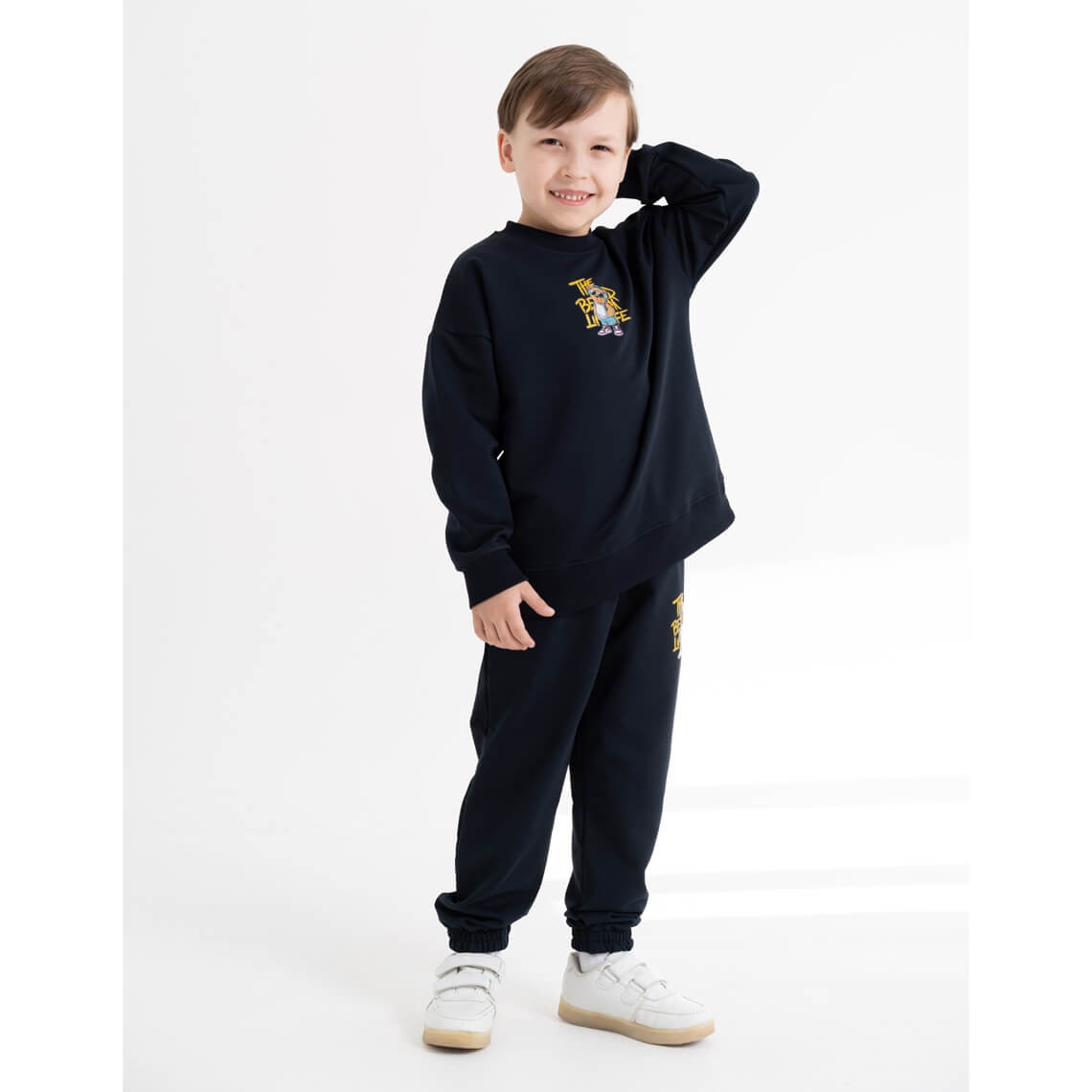 Костюм для хлопчика темно-синій двонитка