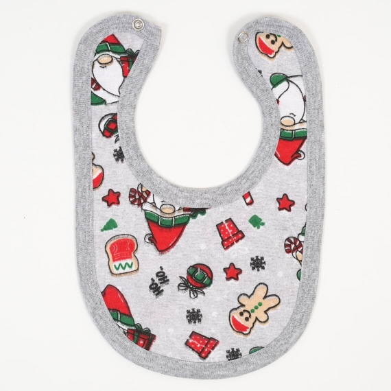 Слинявчик дитячий Гноми сірий начіс (футер)