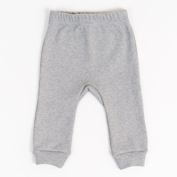 Щільні штанці для малят сірий рубчик з начісом