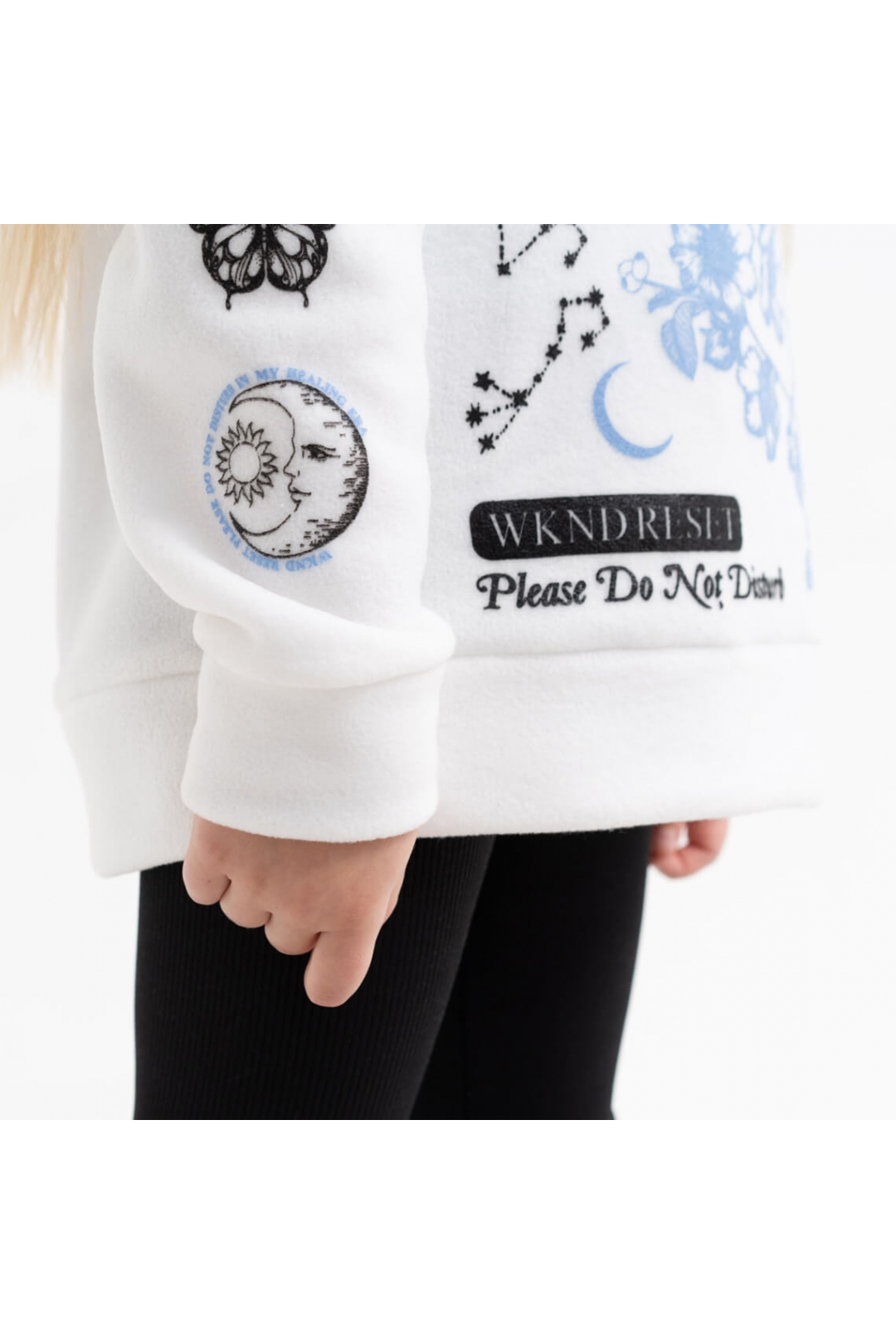 Худі для дівчаток білий фліс