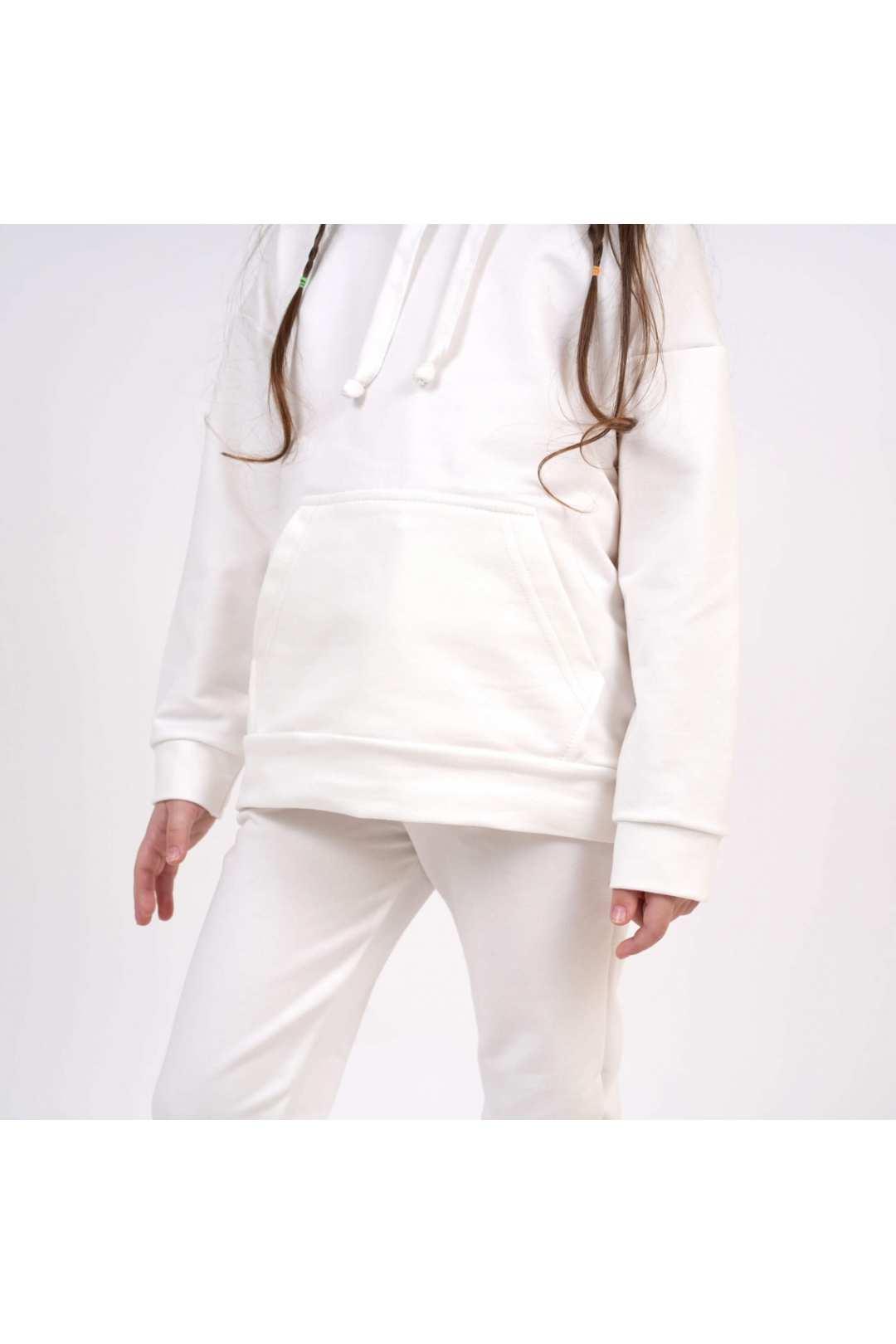 Костюм для дівчинки молочний двонитка