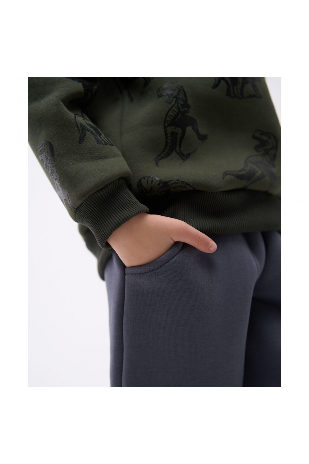 Теплі штанці для хлопчика графіт тринитка на флісі