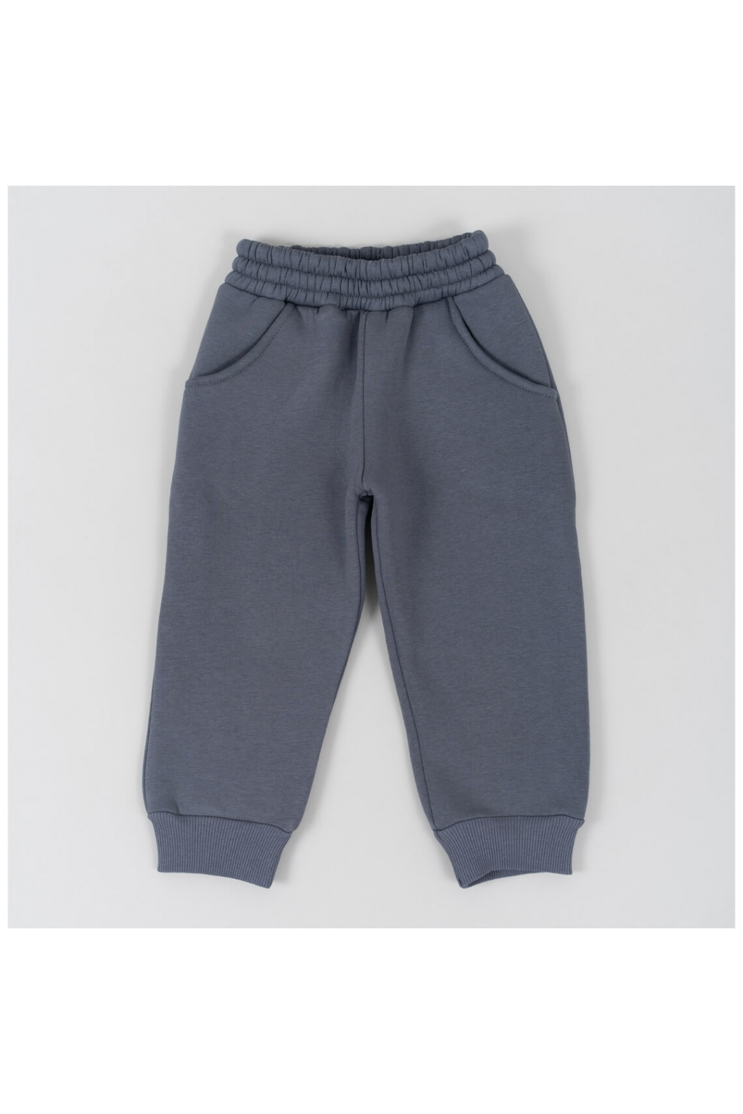 Теплі штанці для хлопчика графіт тринитка на флісі