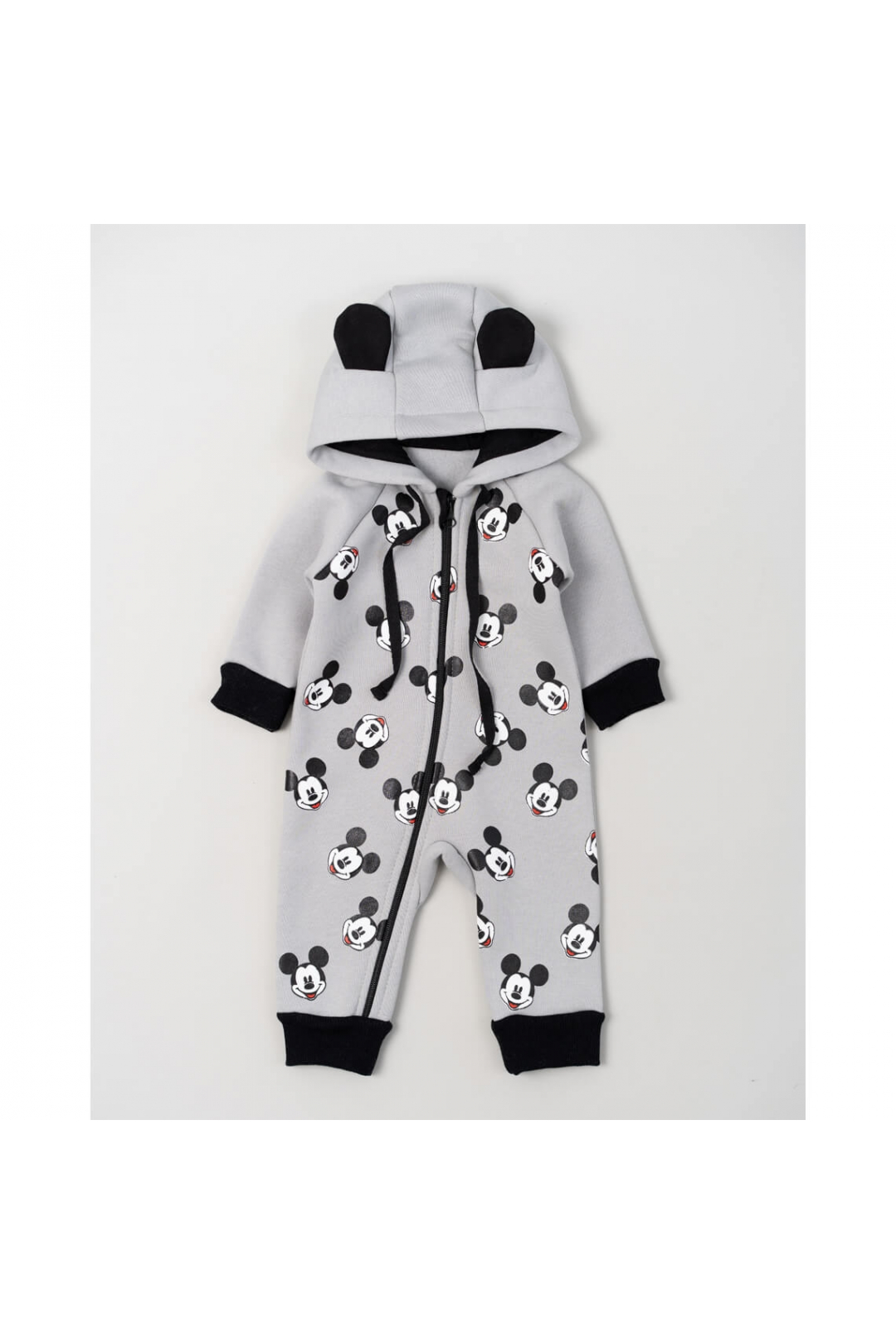 Комбінезон для хлопчика Мікі Маус сірий тринитка на флісі