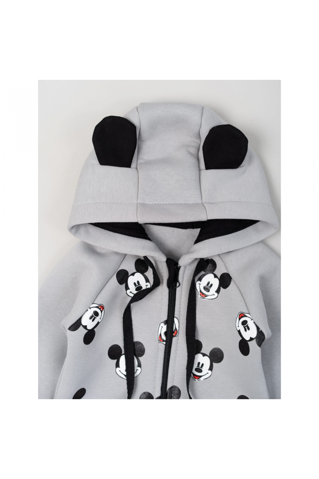 Комбінезон для хлопчика Мікі Маус сірий тринитка на флісі