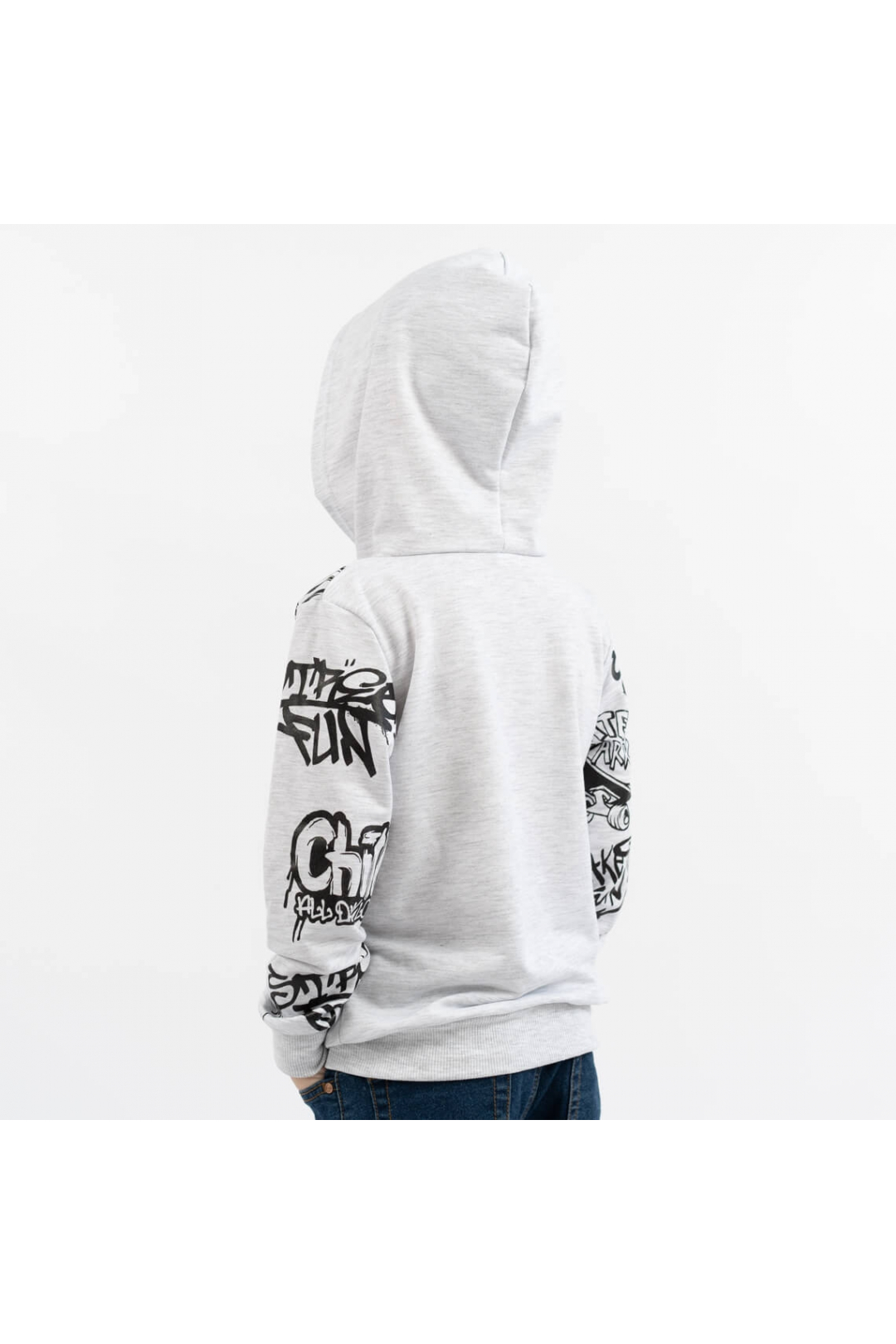 Худі для хлопчика сірий двонитка