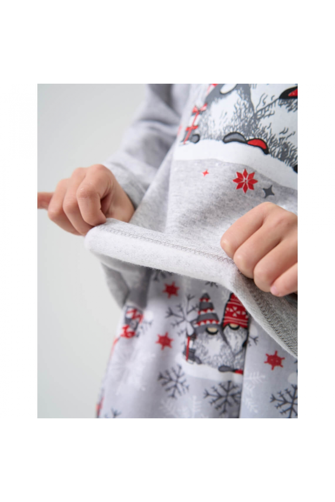 Піжама для хлопчика Гноми сірий начіс (футер)
