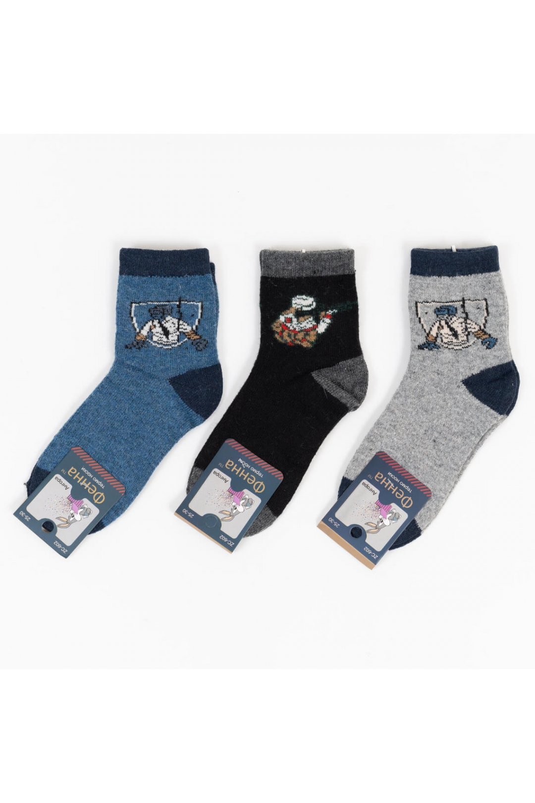 Шкарпетки для хлопчика сірий ангора