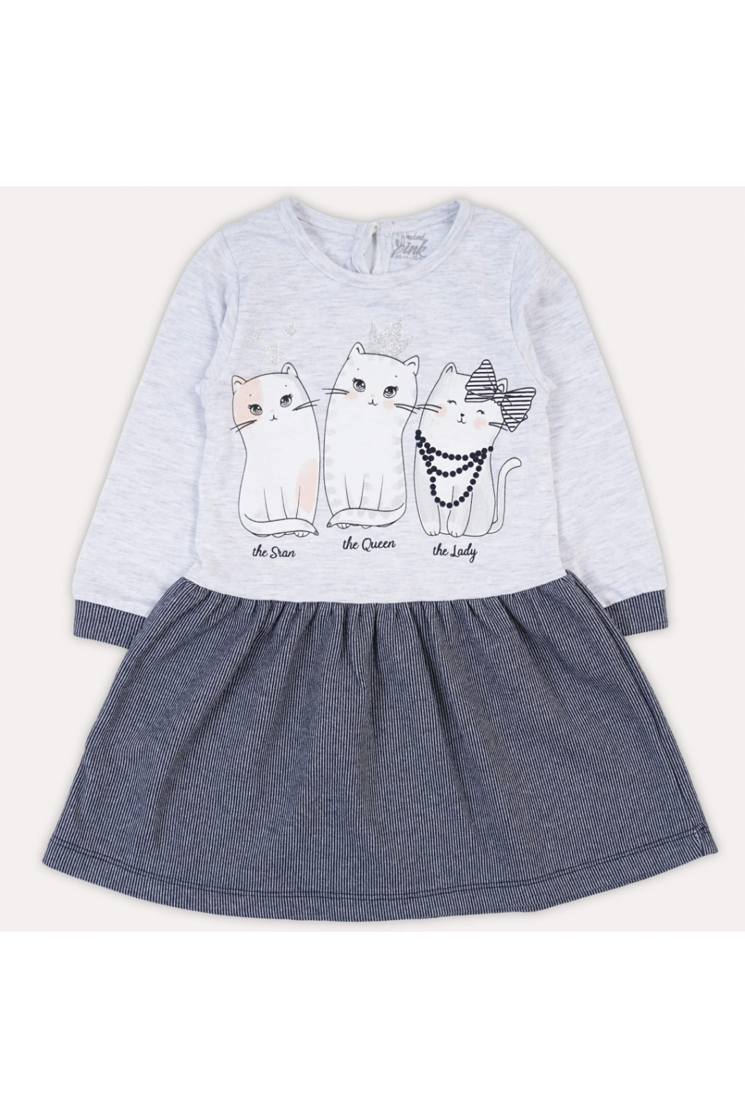 Сукня для дівчинки Три кота сірий фулікра