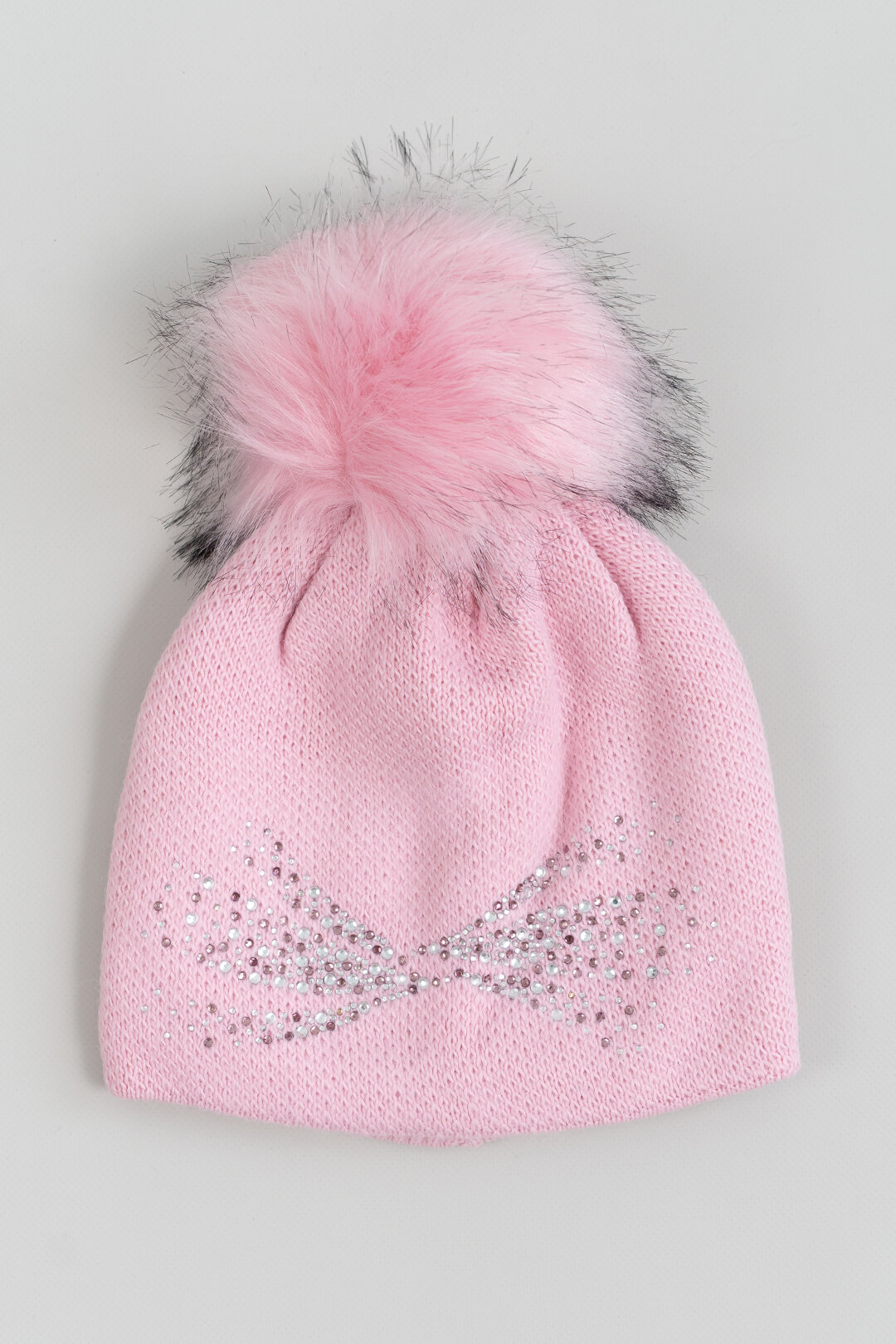 Шапка для дівчинки рожевий в'язка