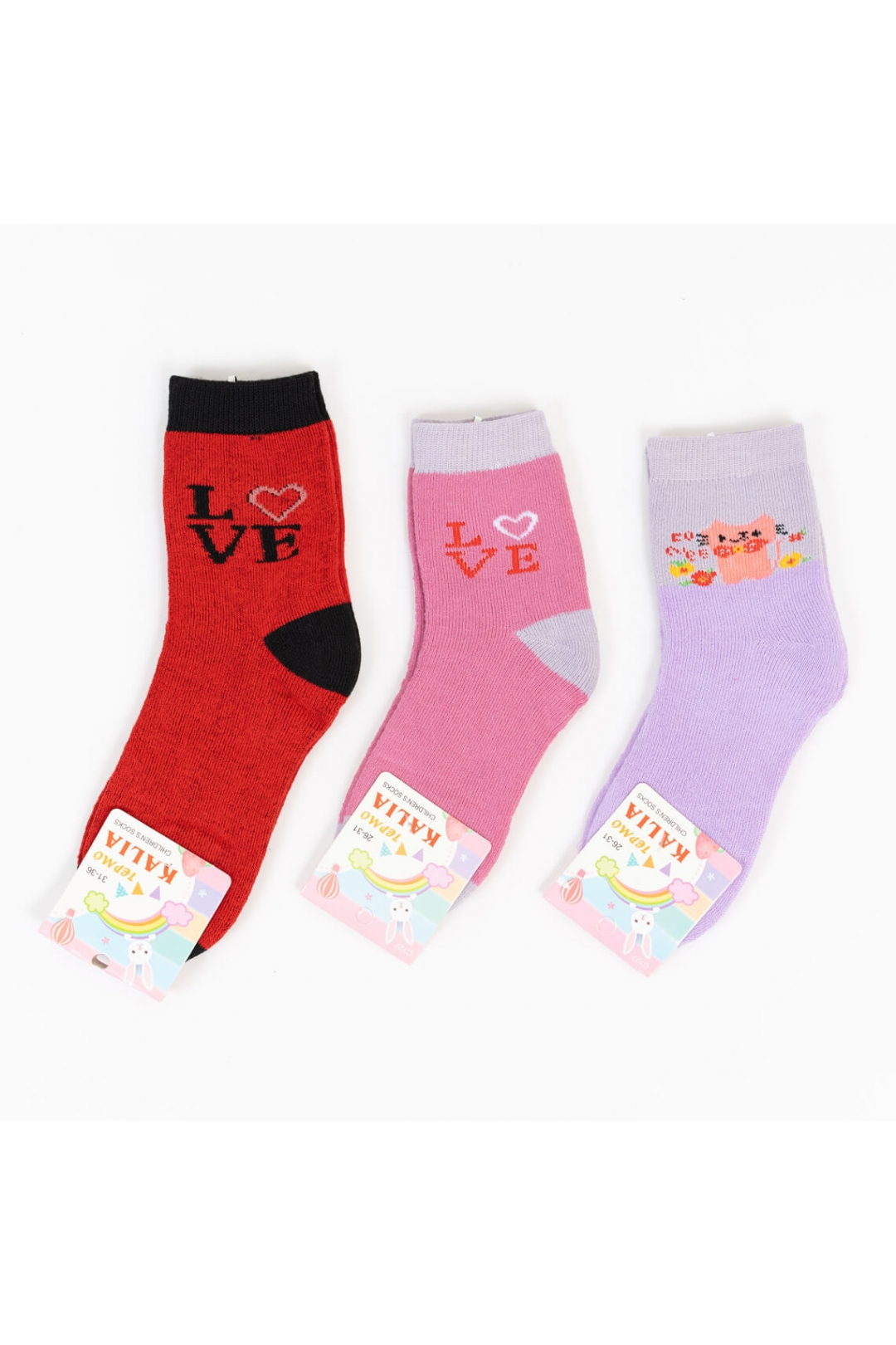 Шкарпетки для дівчинки рожевий махра