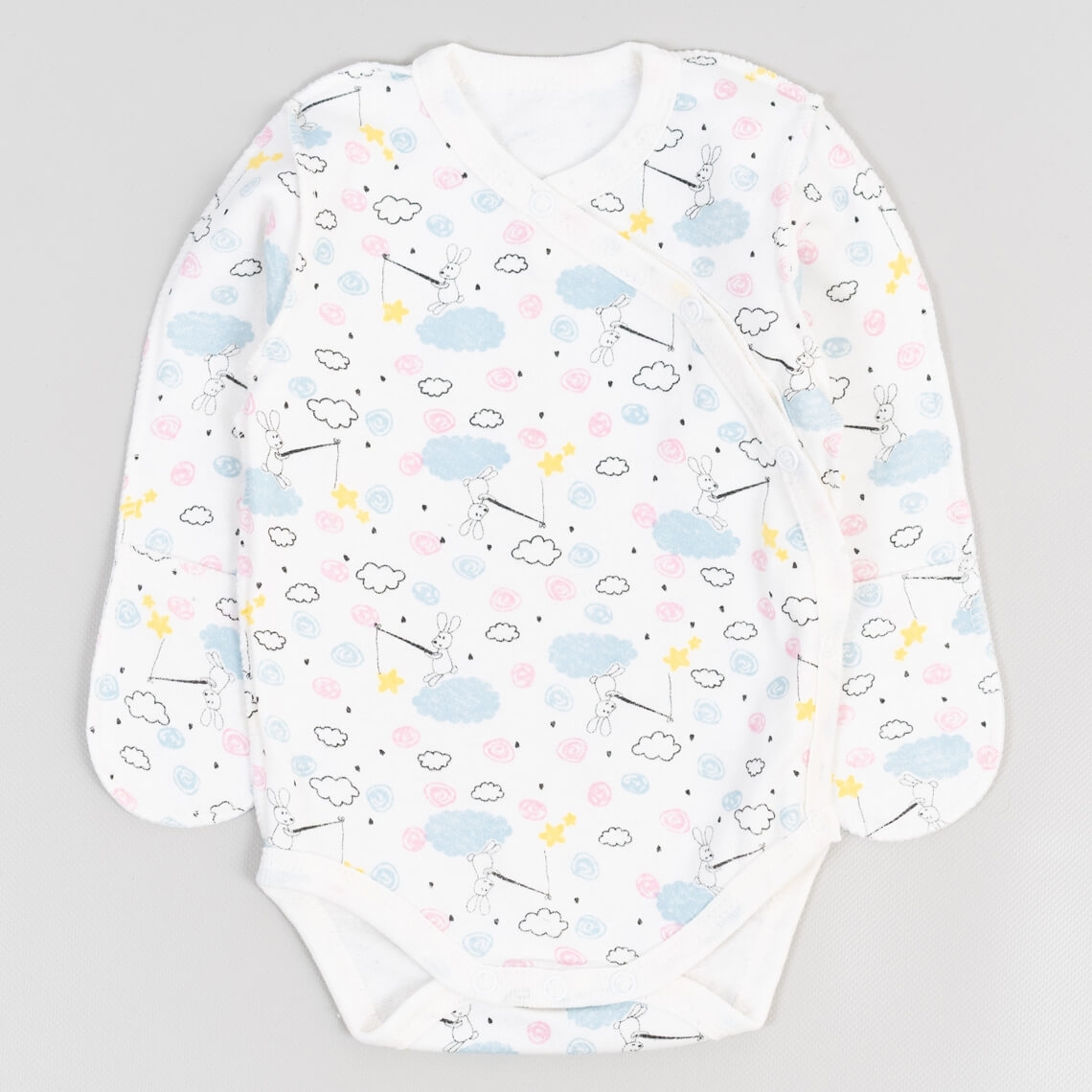 Боді для малят Зайка на Хмаринці молочний кулір