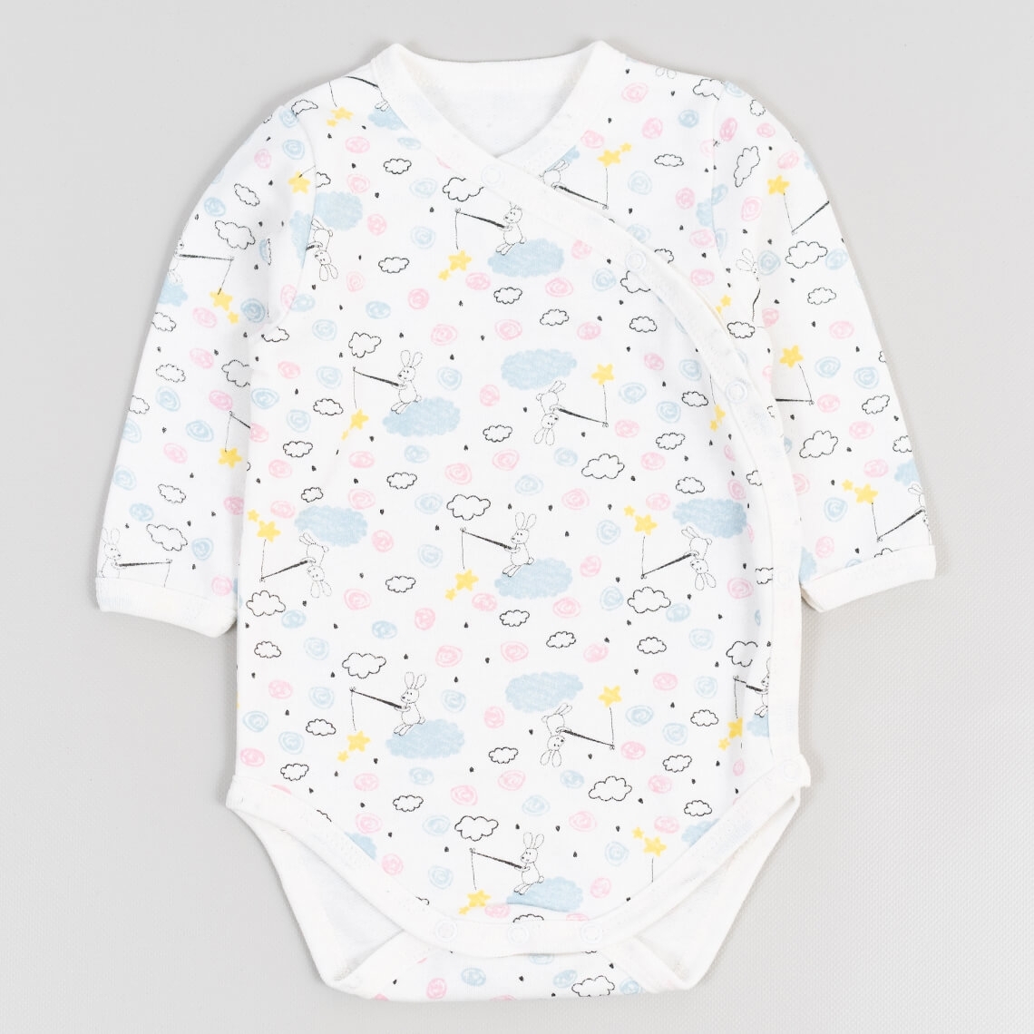 Боді для малят Зайка на Хмаринці молочний кулір