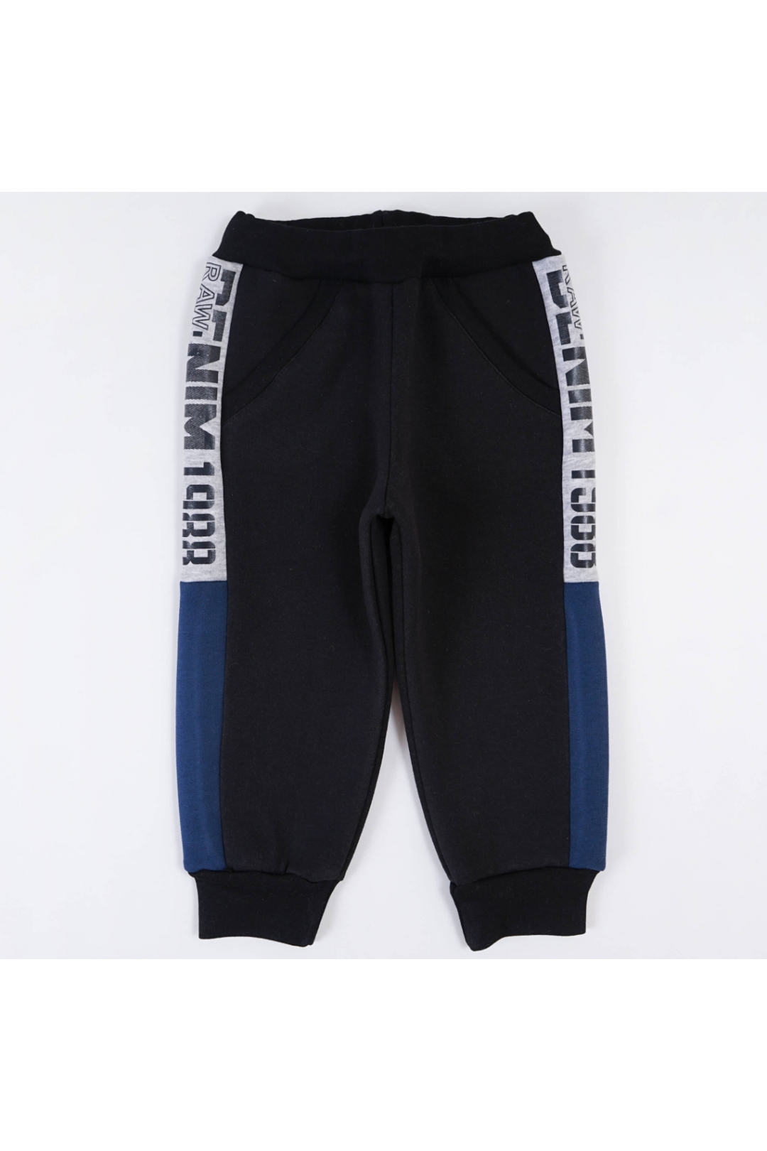 Штани для хлопчика теплі індиго тринитка на флісі