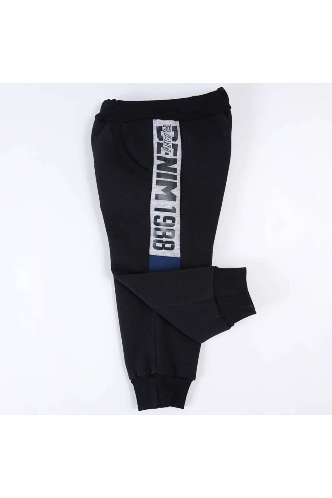 Штани для хлопчика теплі індиго тринитка на флісі