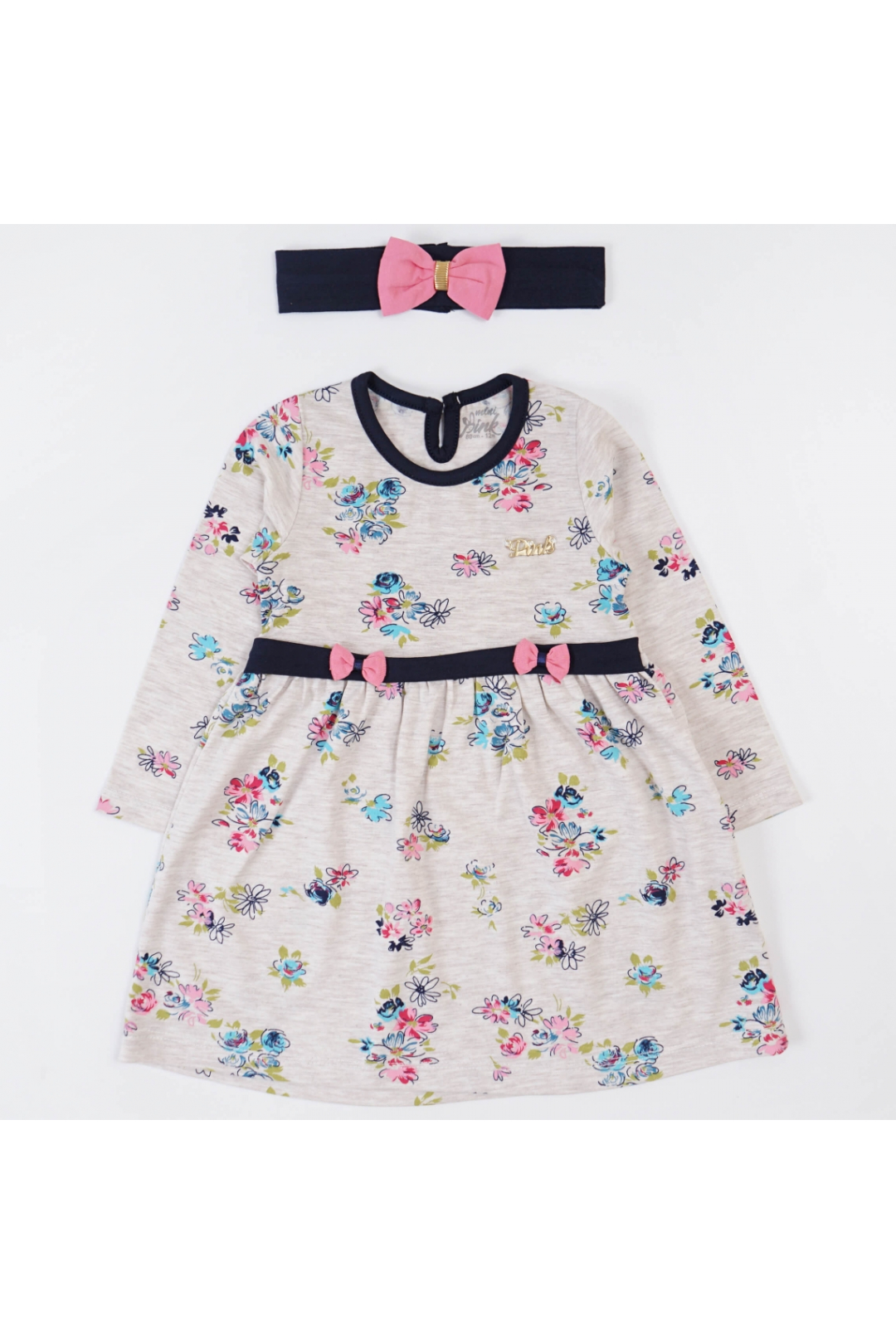 Сукня з пов'язкою для дівчинки бежевий фулікра