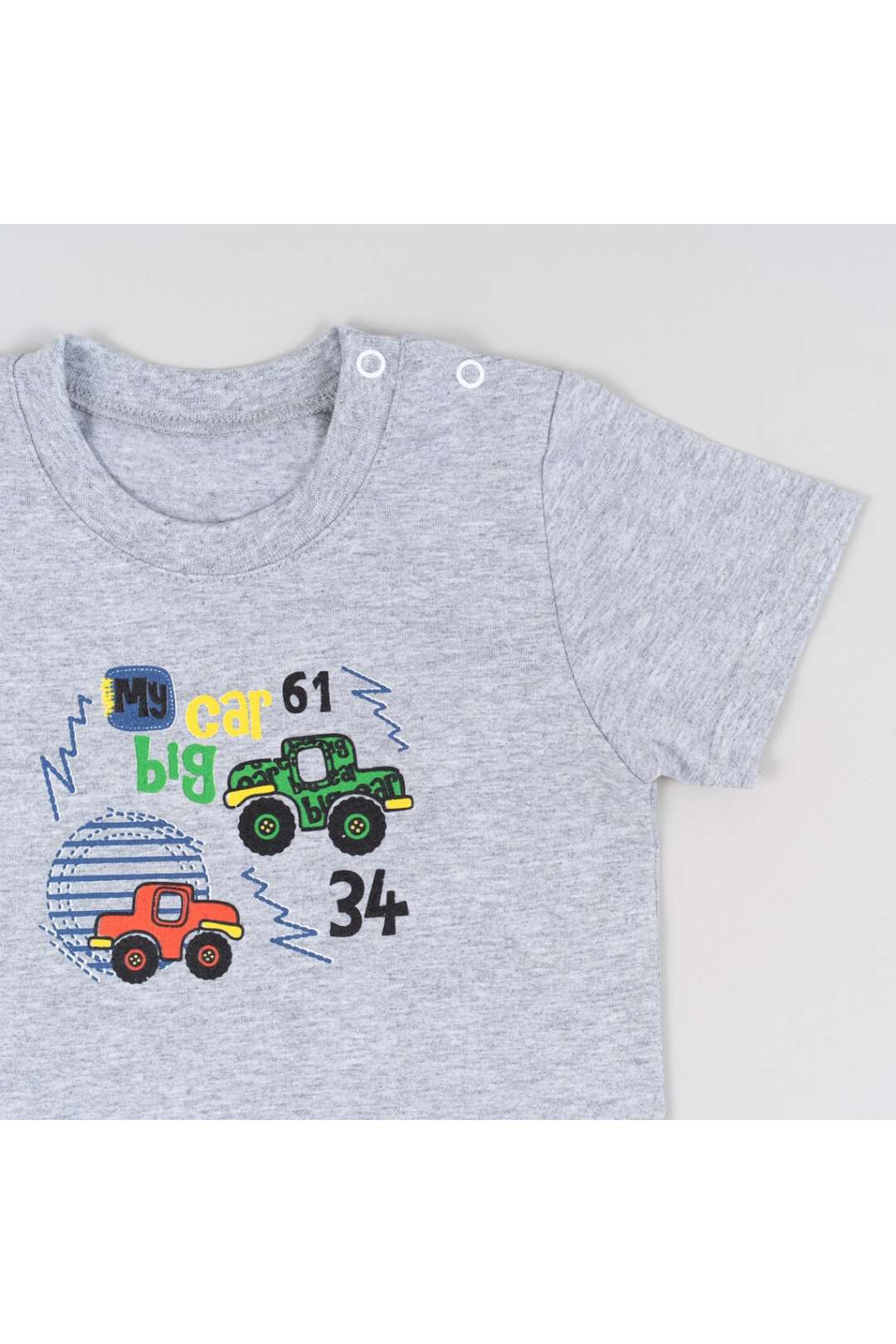 Костюм для хлопчика Машини сірий кулір