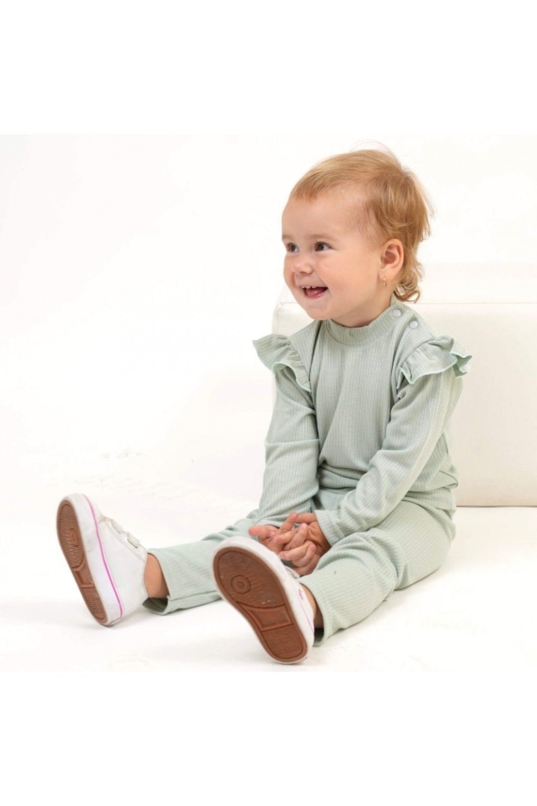 Костюм для дівчинки ментол Рубчик мустанг