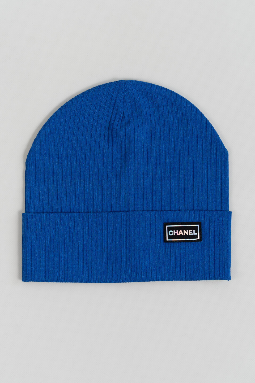 Шапка для дівчинки синій рубчик-мустанг