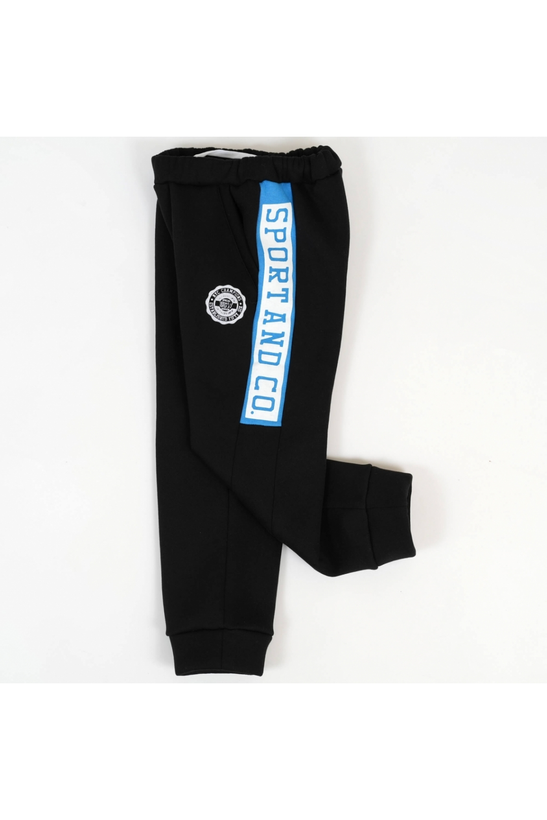 Штани для хлопчика чорний тринитка на флісі