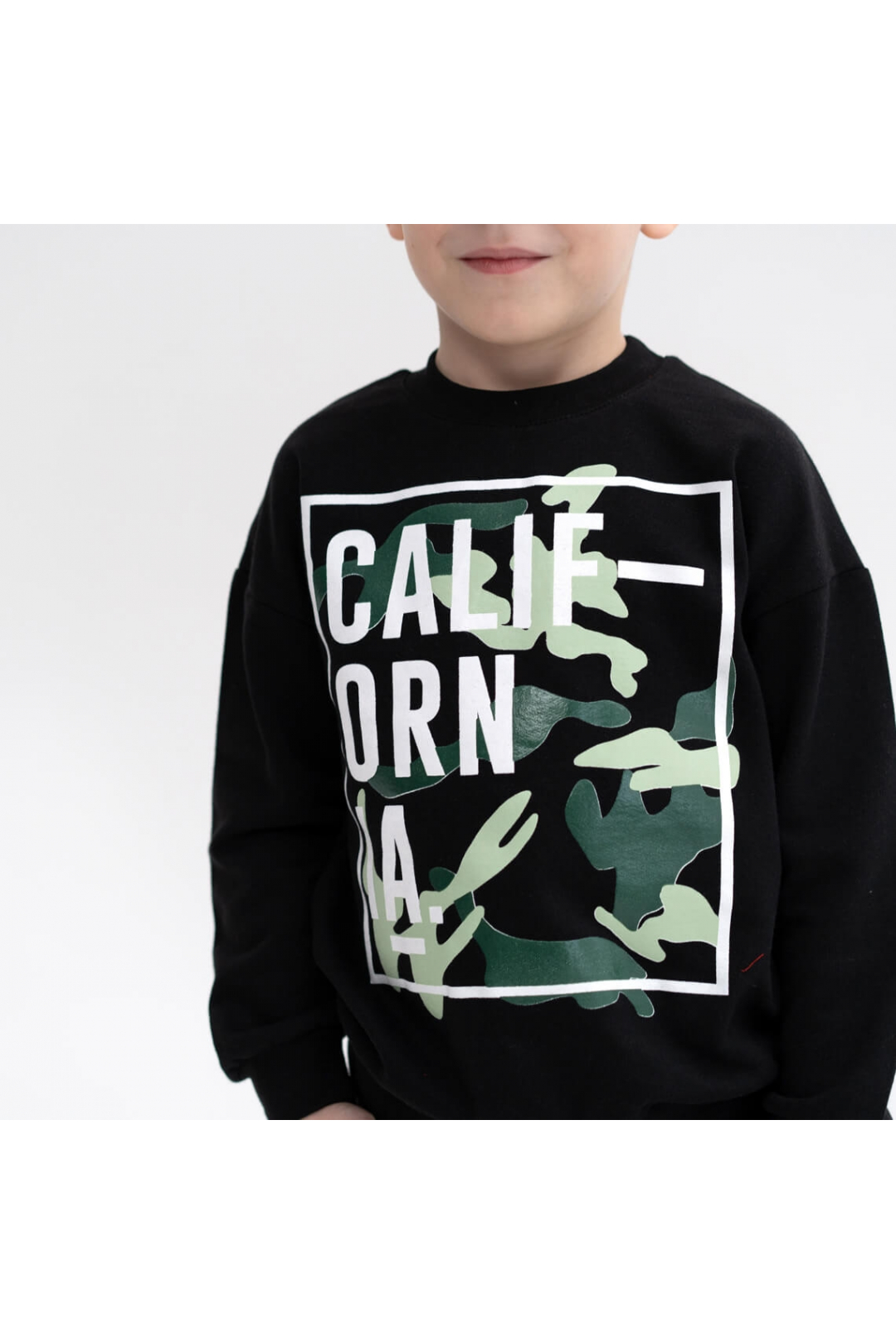 Світшот для хлопчика чорний начіс (футер)