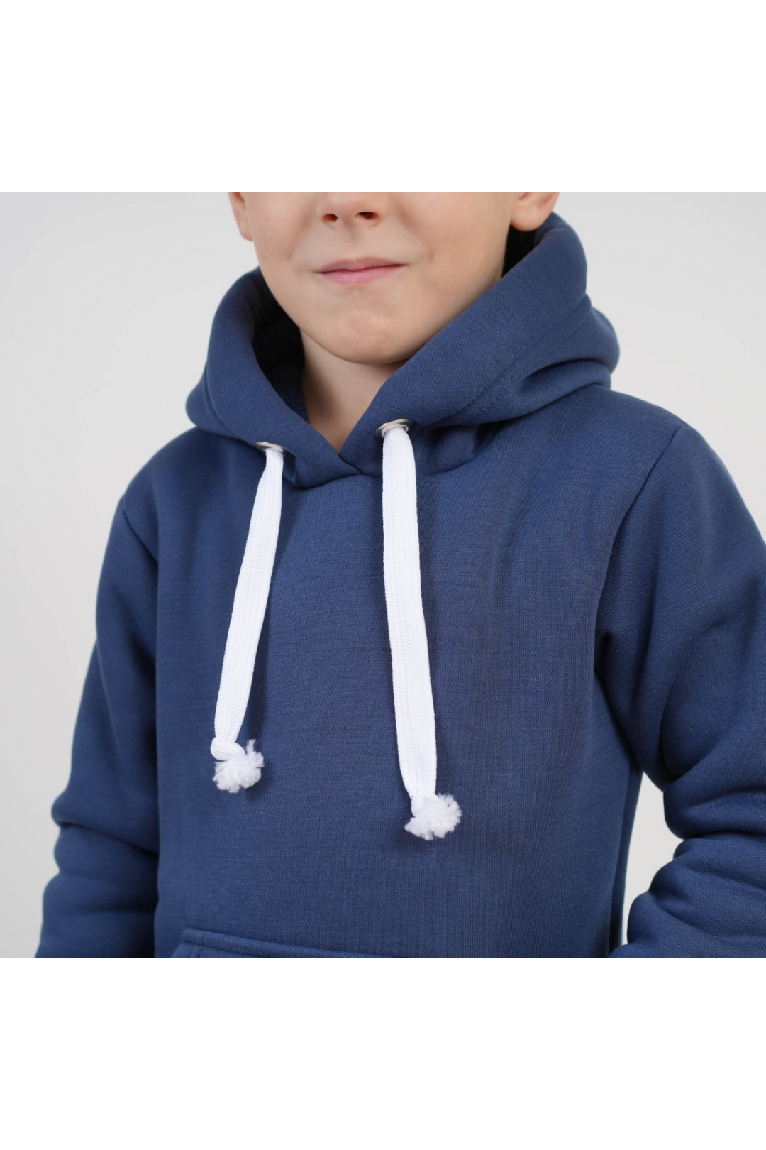 Костюм на хутрі для хлопчика індиго трикотаж на хутрі