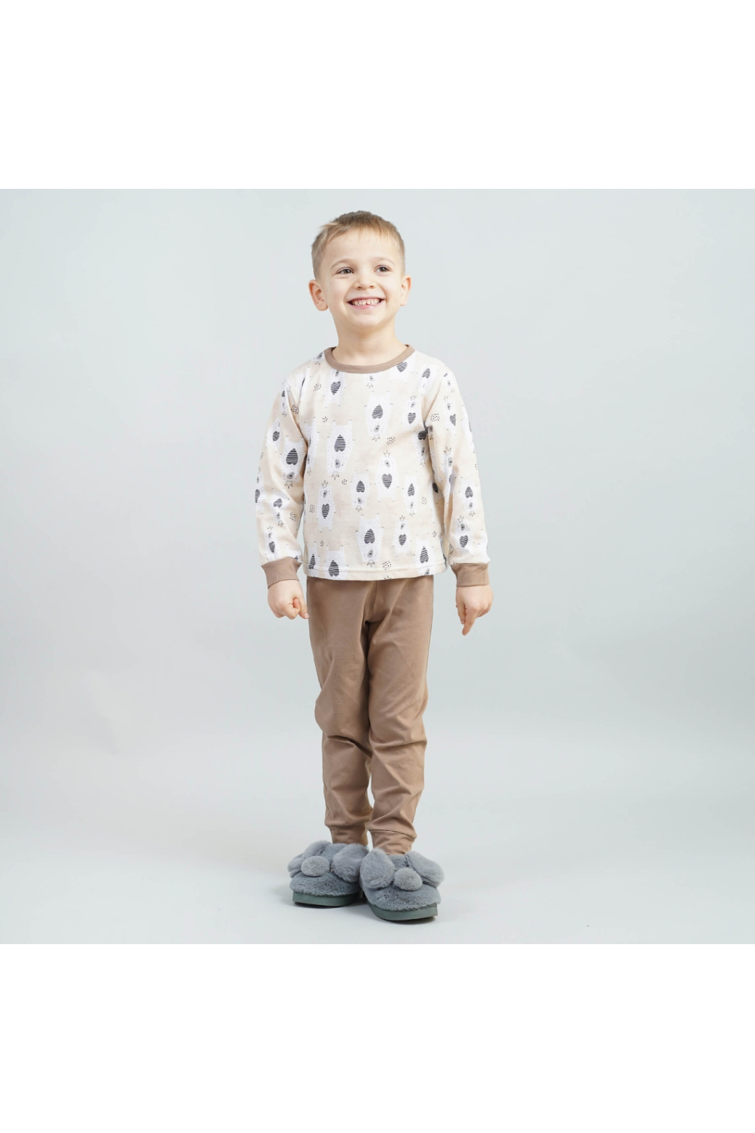 Піжама для хлопчиків бежевий кулір