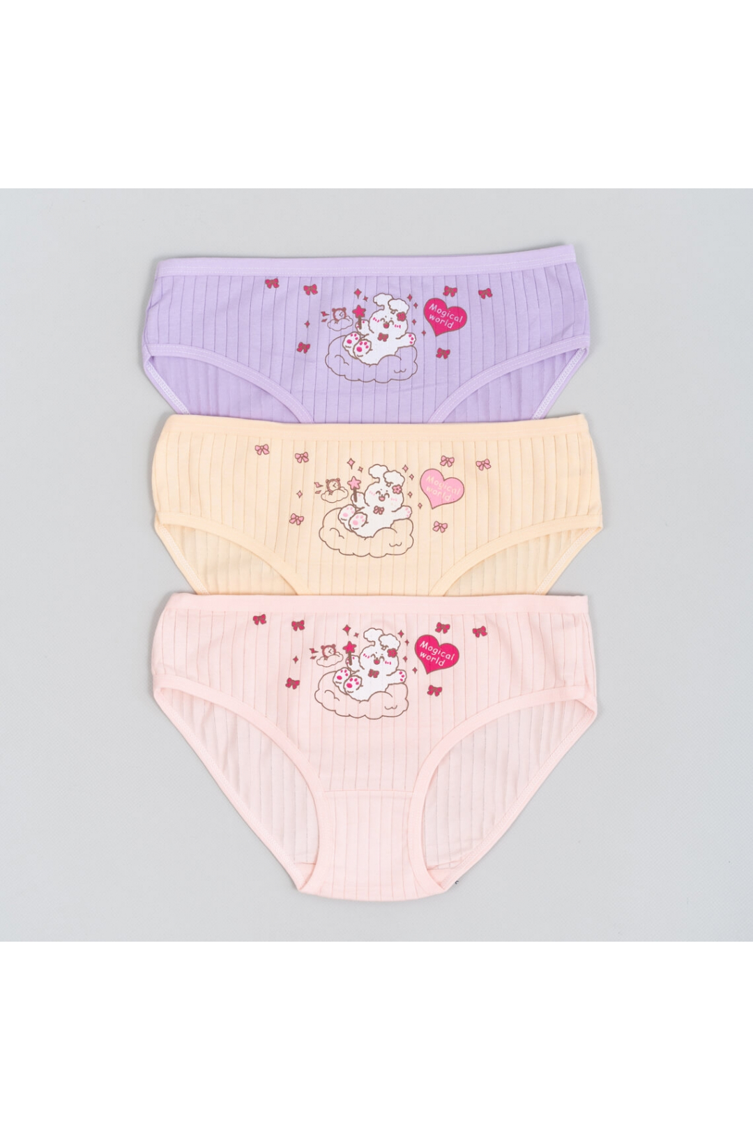 Комплект трусиків для дівчинки 3шт. рубчик-преміум