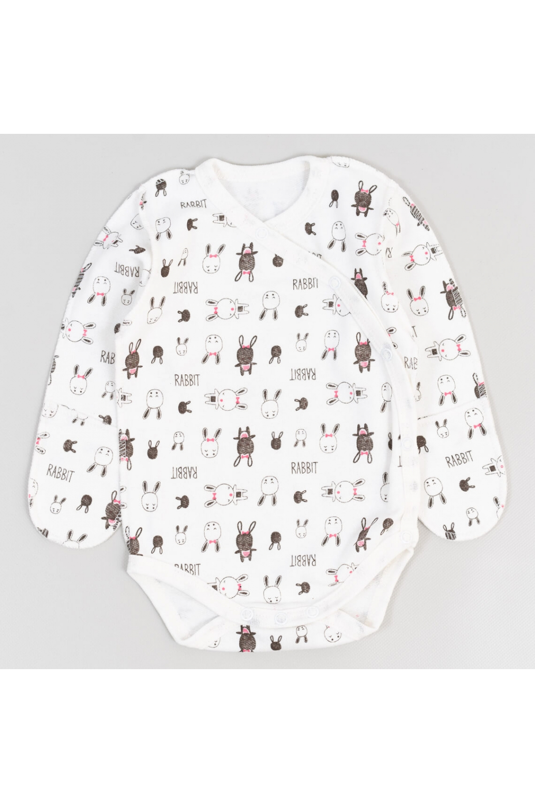 Боді для малят Зайчата молочний начіс (футер)