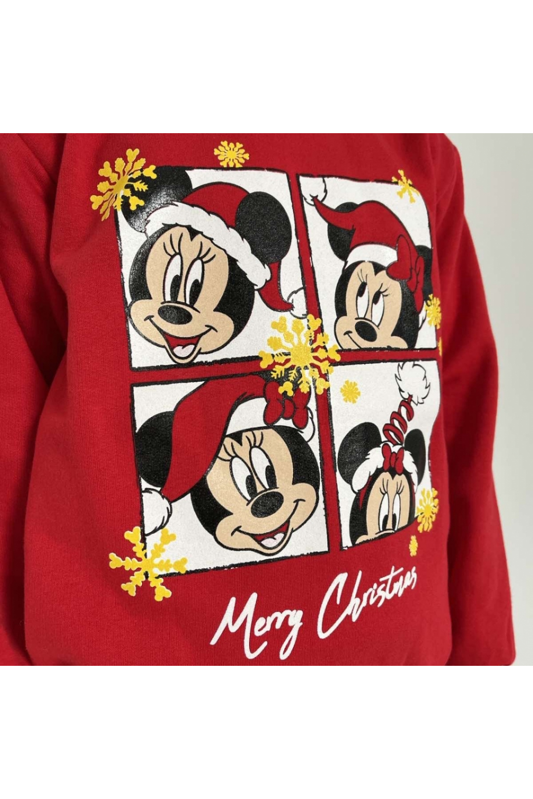 Джемпер новорічний для дівчинки червоний начіс (футер) - 1