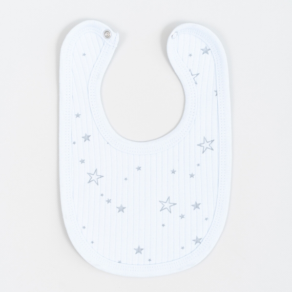 Слинявчик дитячий Зірочки блакитний інтерлок