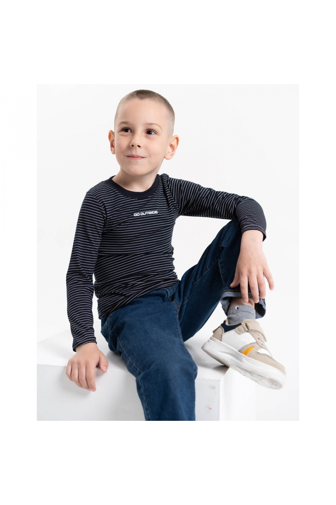 Лонгслів для хлопчиків чорний фулікра