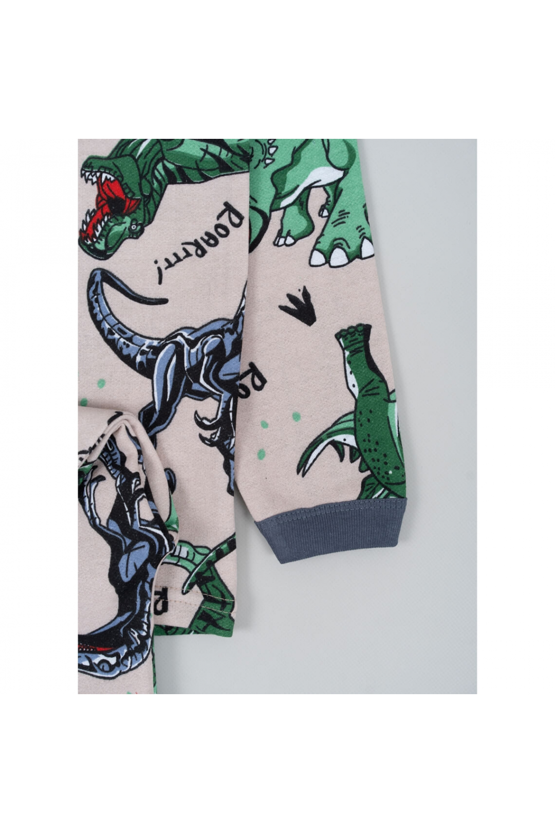 Піжама для хлопчика Dinosaurs бежевий начіс (футер)