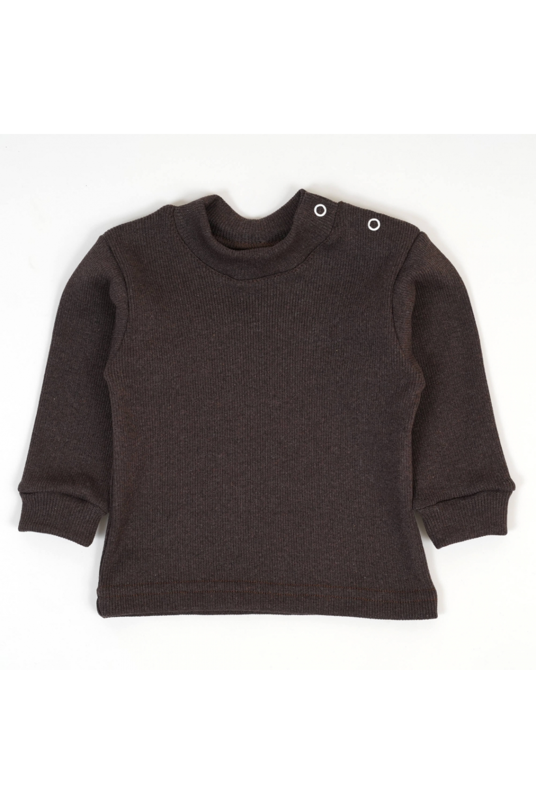 Джемпер щільний дитячий шоколад рубчик з начісом