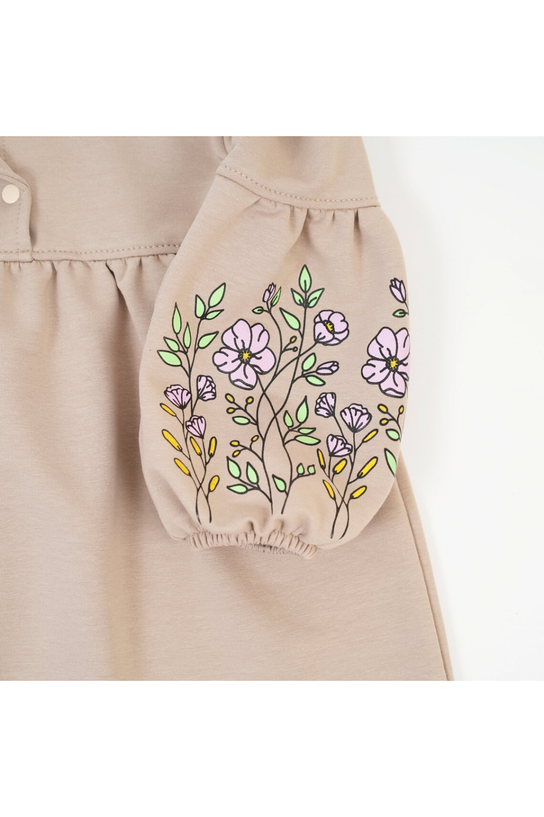 Сукня для дівчинки Квіти бежевий двонитка